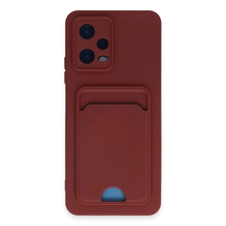 BFS  Xiaomi Poco X5 5G Kılıf Kelvin Kartvizitli Silikon - Bordo