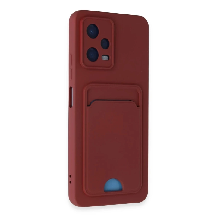 BFS  Xiaomi Poco X5 5G Kılıf Kelvin Kartvizitli Silikon - Bordo