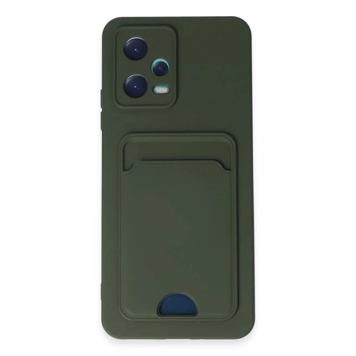 BFS  Xiaomi Poco X5 5G Kılıf Kelvin Kartvizitli Silikon - Koyu Yeşil