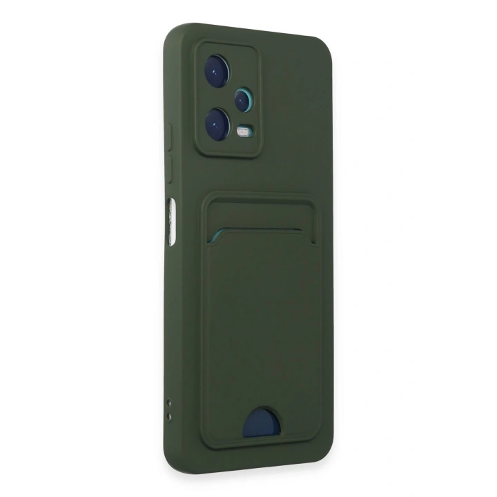 BFS  Xiaomi Poco X5 5G Kılıf Kelvin Kartvizitli Silikon - Koyu Yeşil