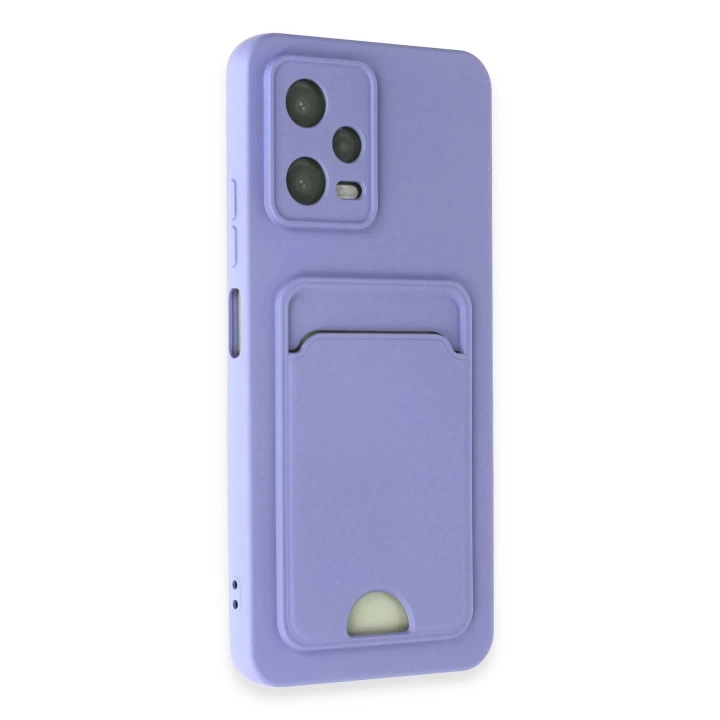 BFS  Xiaomi Poco X5 5G Kılıf Kelvin Kartvizitli Silikon - Lila