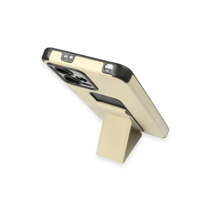 BFS Xiaomi Poco X5 5G Kılıf Mega Standlı Silikon - Gold