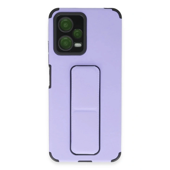 BFS Xiaomi Poco X5 5G Kılıf Mega Standlı Silikon - Lila