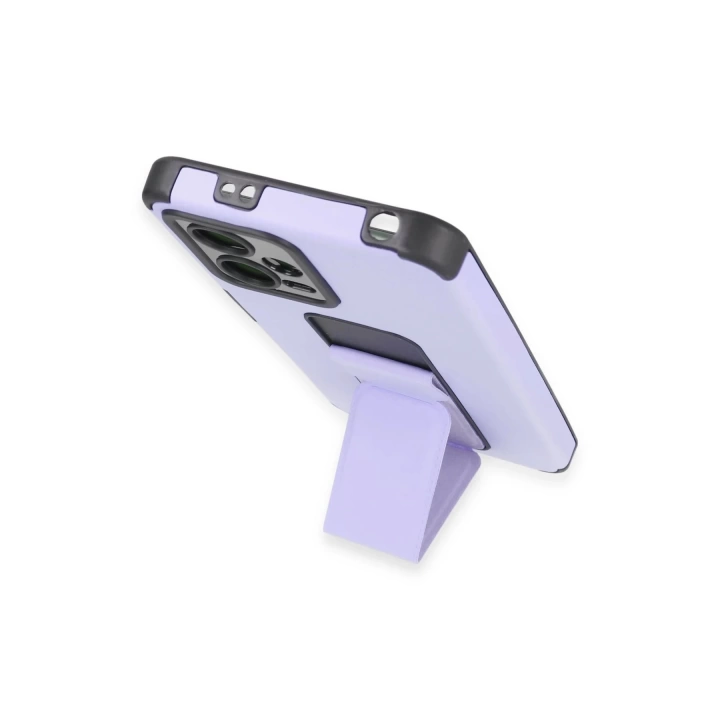 BFS  Xiaomi Poco X5 5G Kılıf Mega Standlı Silikon - Lila