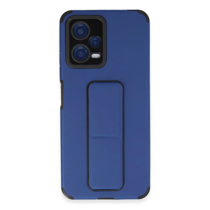 BFS  Xiaomi Poco X5 5G Kılıf Mega Standlı Silikon - Mavi