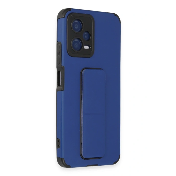 BFS  Xiaomi Poco X5 5G Kılıf Mega Standlı Silikon - Mavi