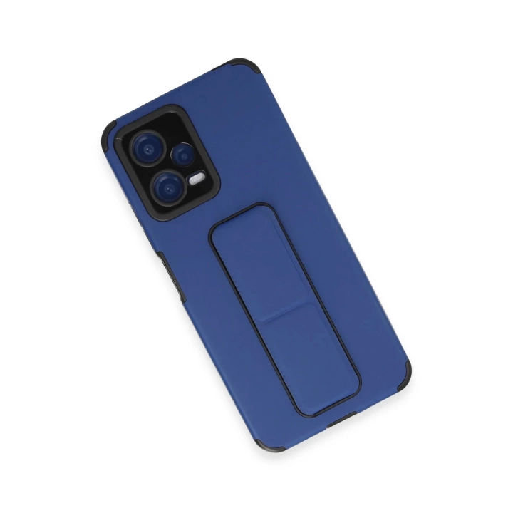 BFS  Xiaomi Poco X5 5G Kılıf Mega Standlı Silikon - Mavi