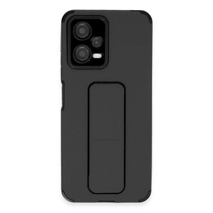 BFS  Xiaomi Poco X5 5G Kılıf Mega Standlı Silikon - Siyah