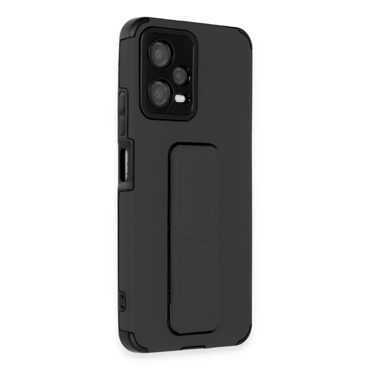 BFS  Xiaomi Poco X5 5G Kılıf Mega Standlı Silikon - Siyah