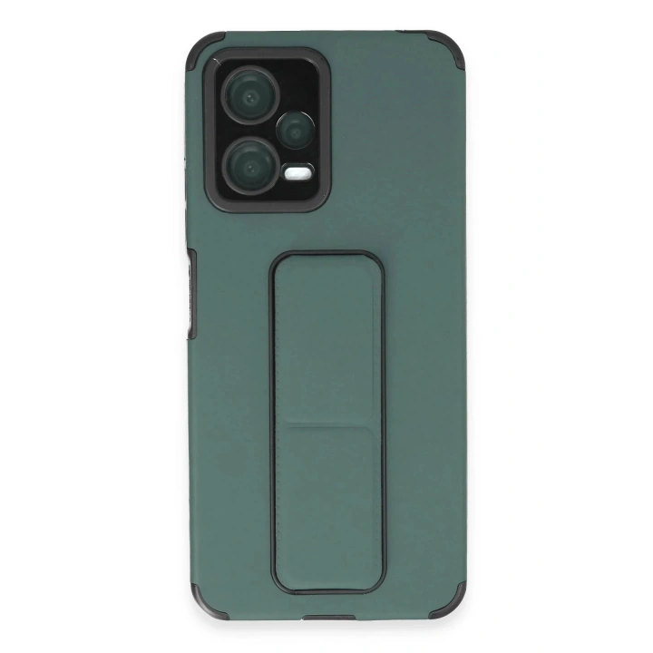 BFS Xiaomi Poco X5 5G Kılıf Mega Standlı Silikon - Yeşil
