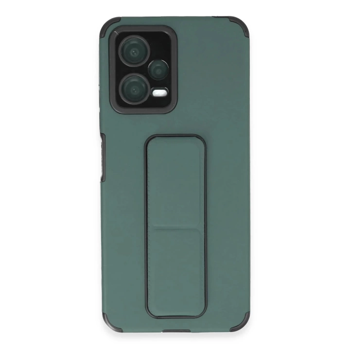 BFS  Xiaomi Poco X5 5G Kılıf Mega Standlı Silikon - Yeşil