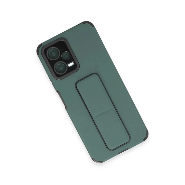 BFS  Xiaomi Poco X5 5G Kılıf Mega Standlı Silikon - Yeşil