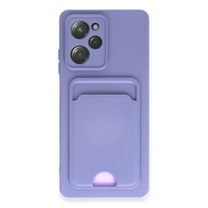 BFS  Xiaomi Poco X5 Pro 5G Kılıf Kelvin Kartvizitli Silikon - Lila