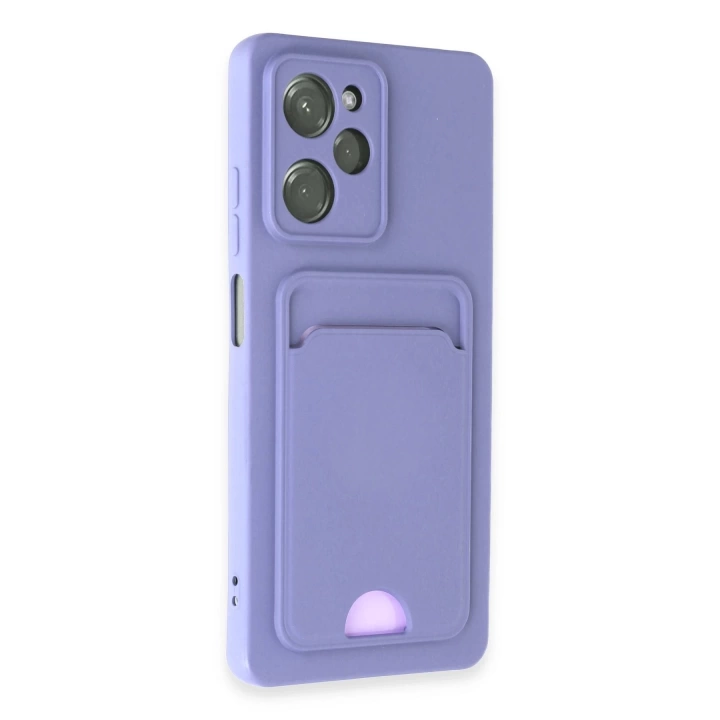 BFS  Xiaomi Poco X5 Pro 5G Kılıf Kelvin Kartvizitli Silikon - Lila