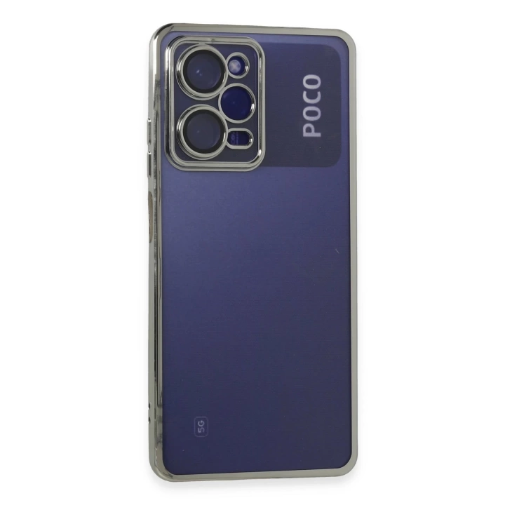BFS Xiaomi Poco X5 Pro 5G Kılıf Lensli Silikon - Gümüş