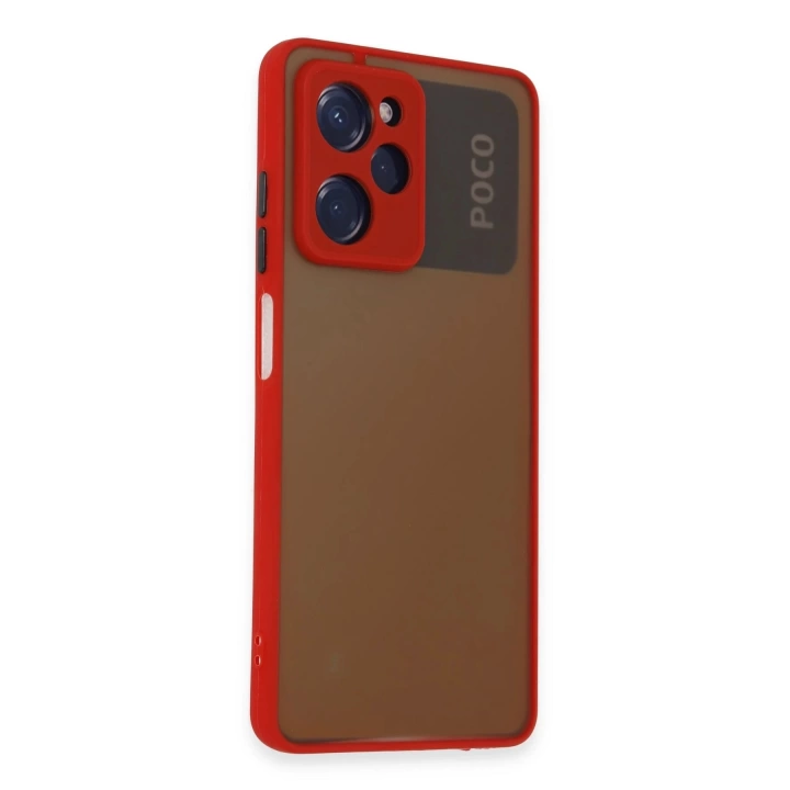 BFS  Xiaomi Poco X5 Pro 5G Kılıf Montreal Silikon Kapak - Kırmızı