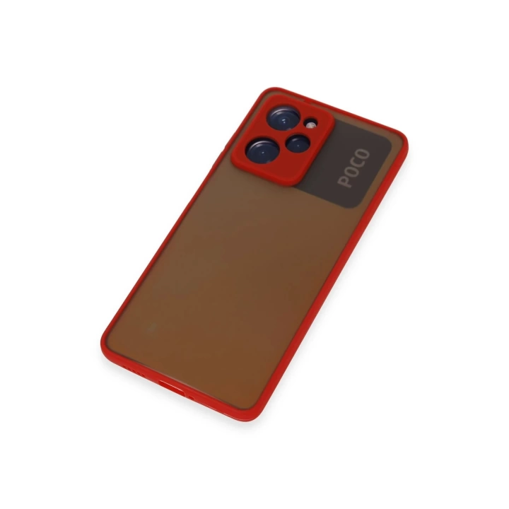 BFS  Xiaomi Poco X5 Pro 5G Kılıf Montreal Silikon Kapak - Kırmızı
