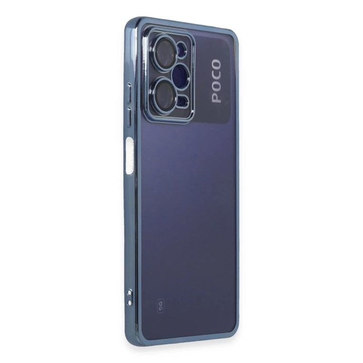 BFS  Xiaomi Poco X5 Pro 5G Kılıf Razer Lensli Silikon - Açık Mavi