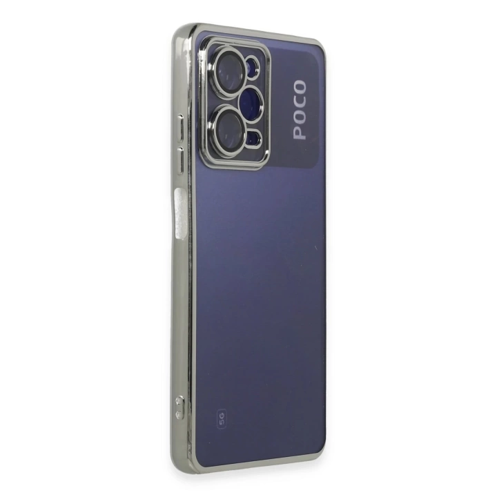 BFS  Xiaomi Poco X5 Pro 5G Kılıf Razer Lensli Silikon - Gümüş