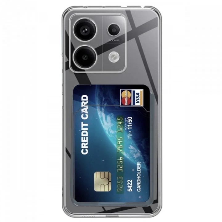 BFS  Xiaomi Poco X6 Kılıf Kart Şeffaf Silikon - Şeffaf