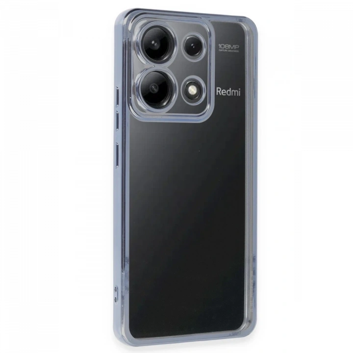 BFS  Xiaomi Poco X6 Kılıf  Lensli Silikon - Açık Mavi