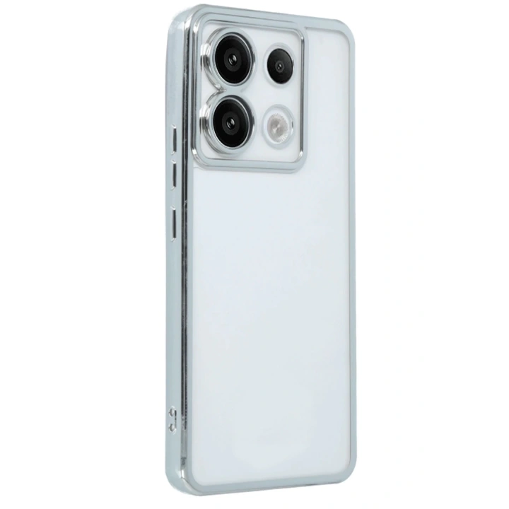 BFS Xiaomi Poco X6 Kılıf Lensli Silikon - Gümüş