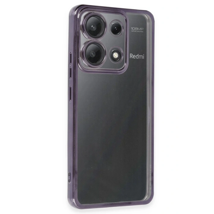 BFS Xiaomi Poco X6 Kılıf Lensli Silikon - Mor