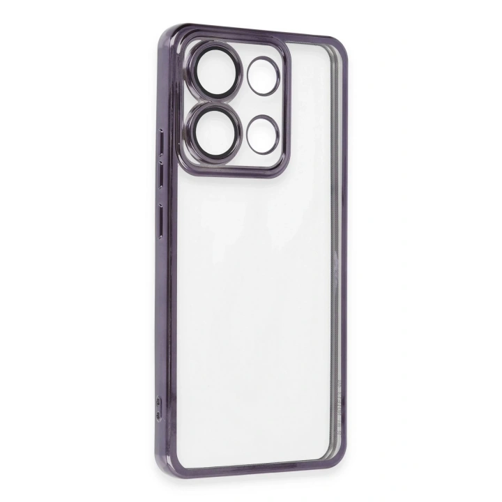 BFS Xiaomi Poco X6 Kılıf Lensli Silikon - Mor
