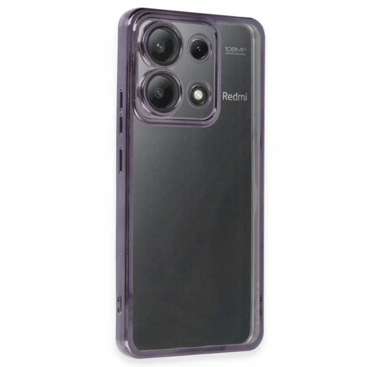 BFS  Xiaomi Poco X6 Kılıf  Lensli Silikon - Mor