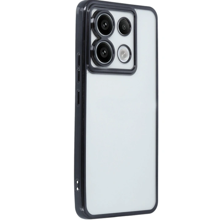 BFS  Xiaomi Poco X6 Kılıf  Lensli Silikon - Siyah