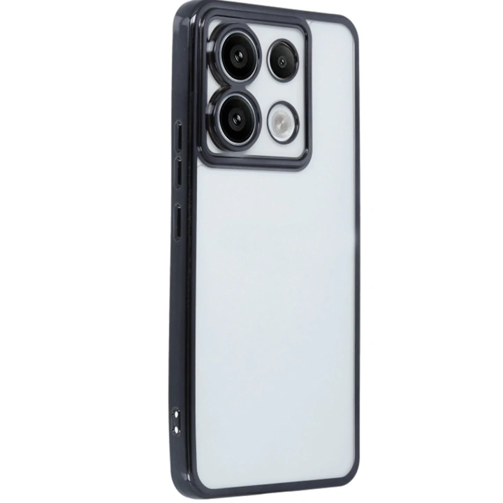 BFS Xiaomi Poco X6 Kılıf Lensli Silikon - Siyah