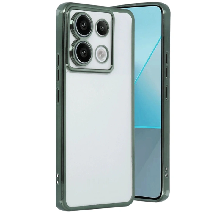 BFS Xiaomi Poco X6 Kılıf Lensli Silikon - Yeşil