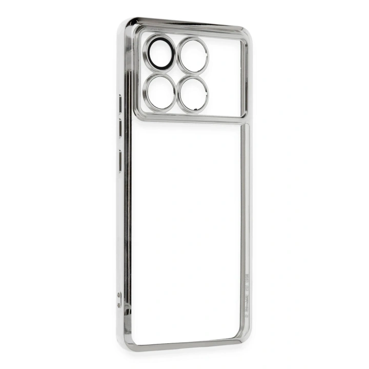 BFS  Xiaomi Poco X6 Pro Kılıf  Lensli Silikon - Gümüş