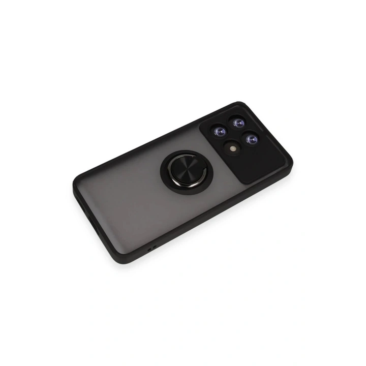 BFS Xiaomi Poco X6 Pro Kılıf Montreal Yüzüklü Silikon Kapak - Siyah