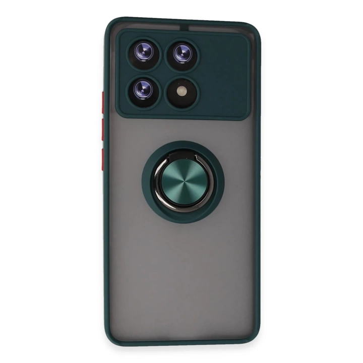 BFS  Xiaomi Poco X6 Pro Kılıf Montreal Yüzüklü Silikon Kapak - Yeşil