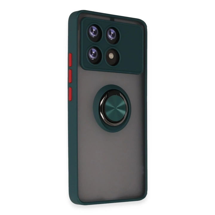 BFS  Xiaomi Poco X6 Pro Kılıf Montreal Yüzüklü Silikon Kapak - Yeşil