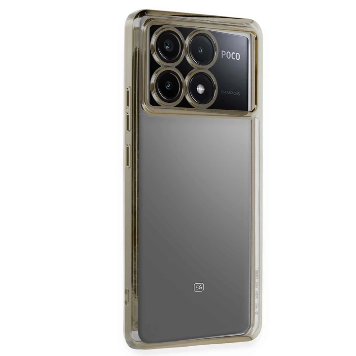 BFS  Xiaomi Poco X6 Pro Kılıf Razer Lensli Silikon - Gold