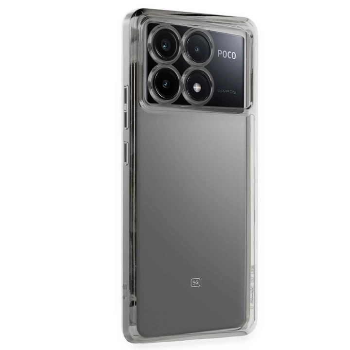 BFS  Xiaomi Poco X6 Pro Kılıf Razer Lensli Silikon - Gümüş