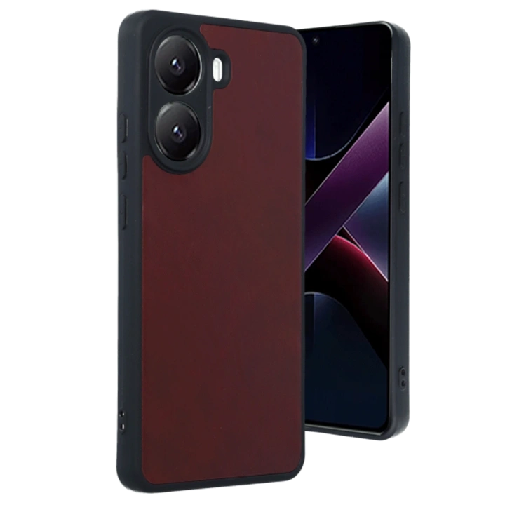 BFS  Xiaomi Poco X7 Pro Kılıf Aras Deri Kapak - Bordo