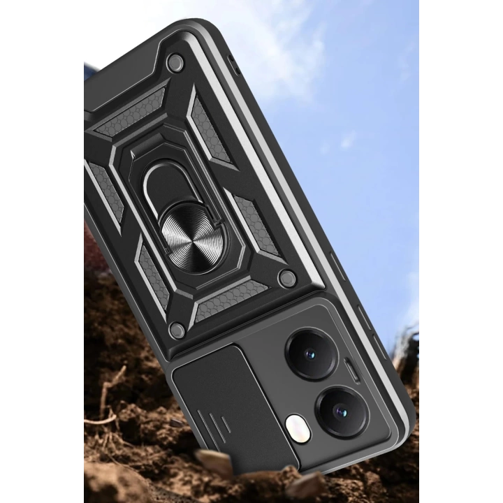 BFS  Xiaomi Poco X7 Pro Kılıf Pars Lens Yüzüklü Silikon - Yeşil