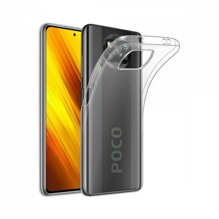 BFS  Xiaomi Pocophone X3 Kılıf Lüx Şeffaf Silikon