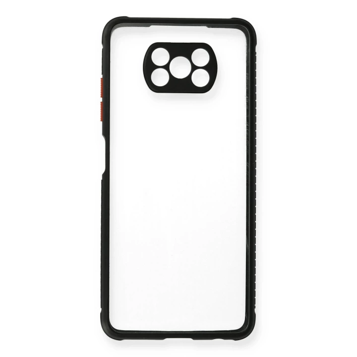 BFS  Xiaomi Pocophone X3 Kılıf Miami Şeffaf Silikon - Siyah