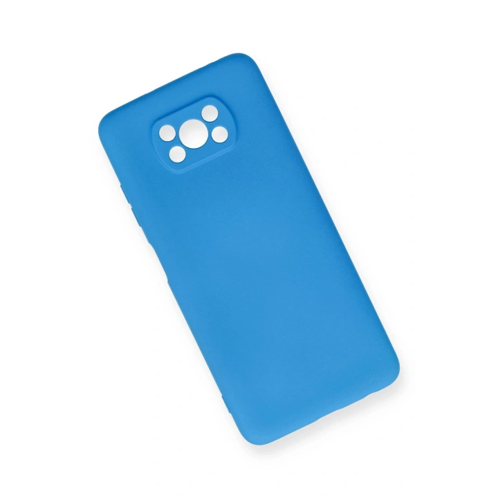 BFS  Xiaomi Pocophone X3 Kılıf Nano içi Kadife Silikon - Mavi