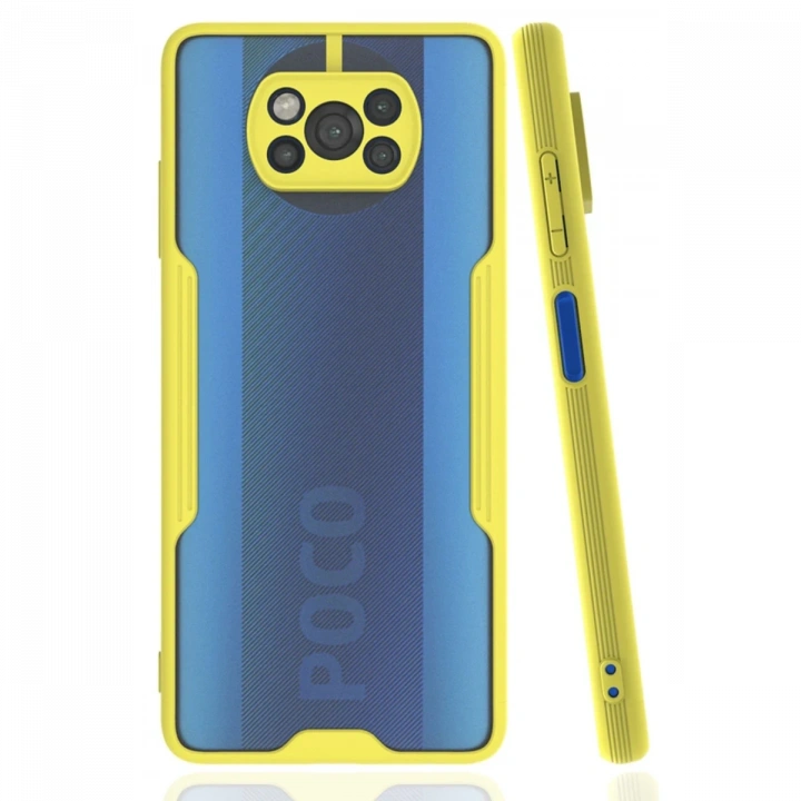 BFS  Xiaomi Pocophone X3 Kılıf Platin Silikon - Sarı