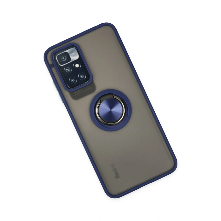 BFS  Xiaomi Redmi 10 2022 Kılıf Montreal Yüzüklü Silikon Kapak - Lacivert