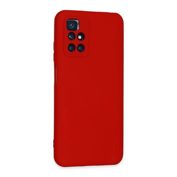 BFS  Xiaomi Redmi 10 2022 Kılıf Nano içi Kadife Silikon - Kırmızı