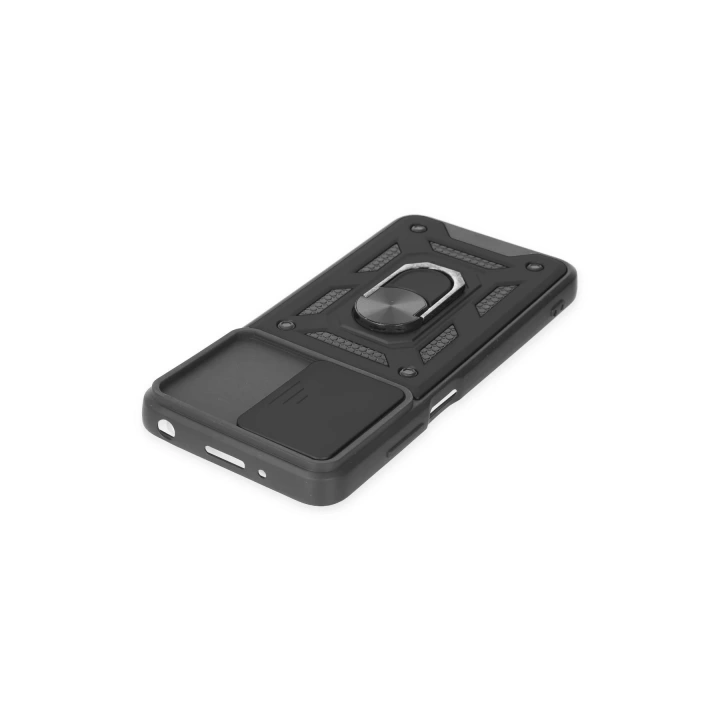 BFS  Xiaomi Redmi 10 2022 Kılıf Pars Lens Yüzüklü Silikon - Siyah