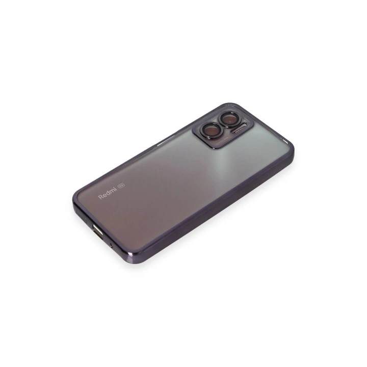 BFS Xiaomi Redmi 10 5G Kılıf Lensli Silikon - Mor