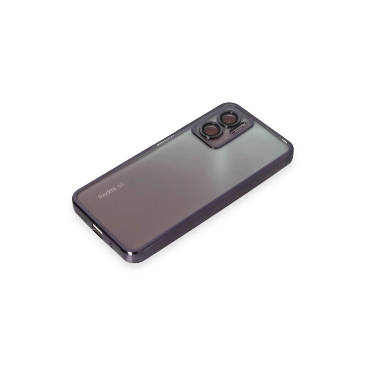 BFS  Xiaomi Redmi 10 5G Kılıf Razer Lensli Silikon - Mor