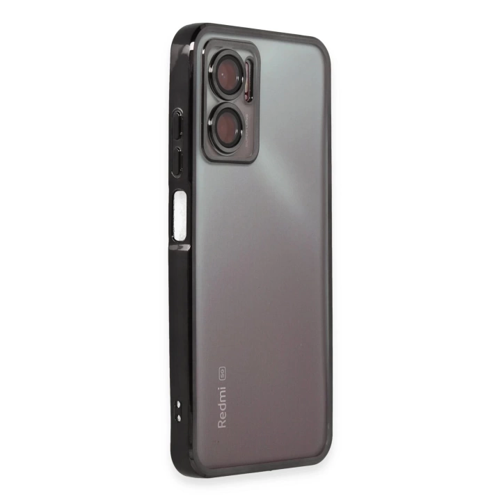BFS  Xiaomi Redmi 10 5G Kılıf Razer Lensli Silikon - Siyah